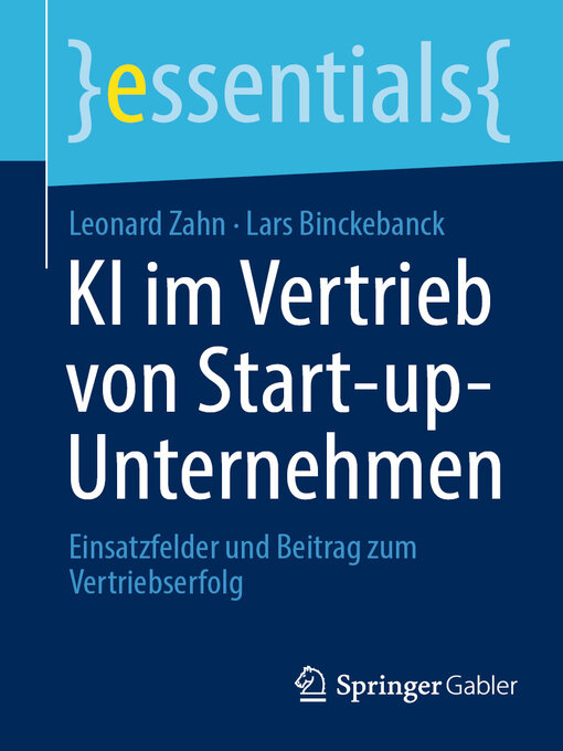 Title details for KI im Vertrieb von Start-up-Unternehmen by Leonard Zahn - Available